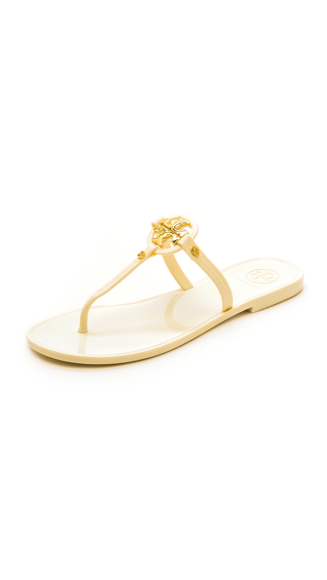 Tory Burch Mini Miller Flat Thong Sandals Ivory 6 | Shopbop