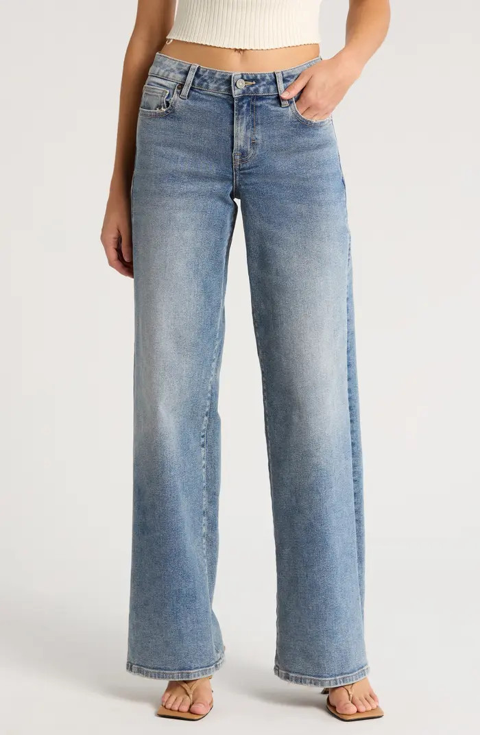 HIDDEN JEANS Mid Rise Wide Leg Jeans | Nordstrom | Nordstrom