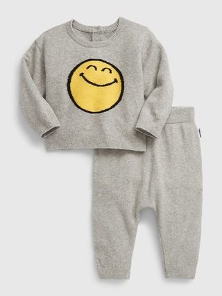 Gap &#x26;#215 Smiley&#x26;#174 Baby Sweater Outfit Set | Gap (US)
