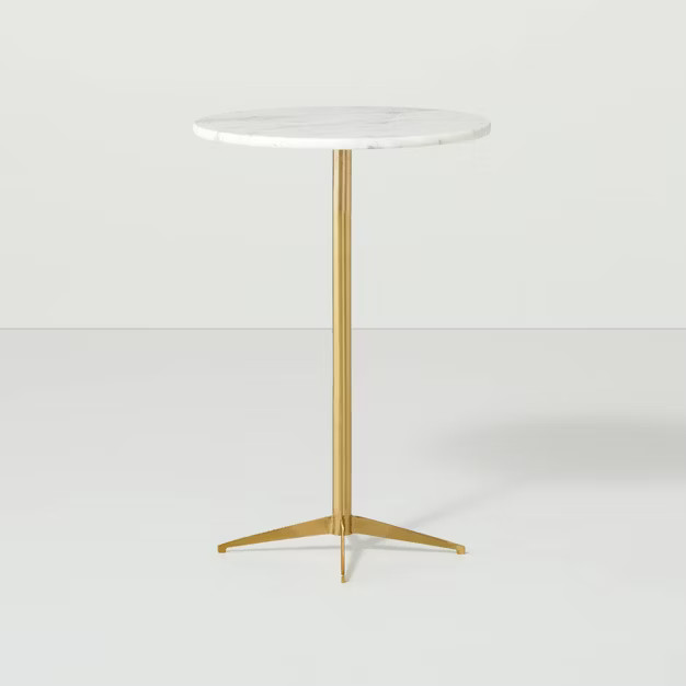 Marble Top Accent Table Brass/White - Hearth & Hand™ with Magnolia | Target