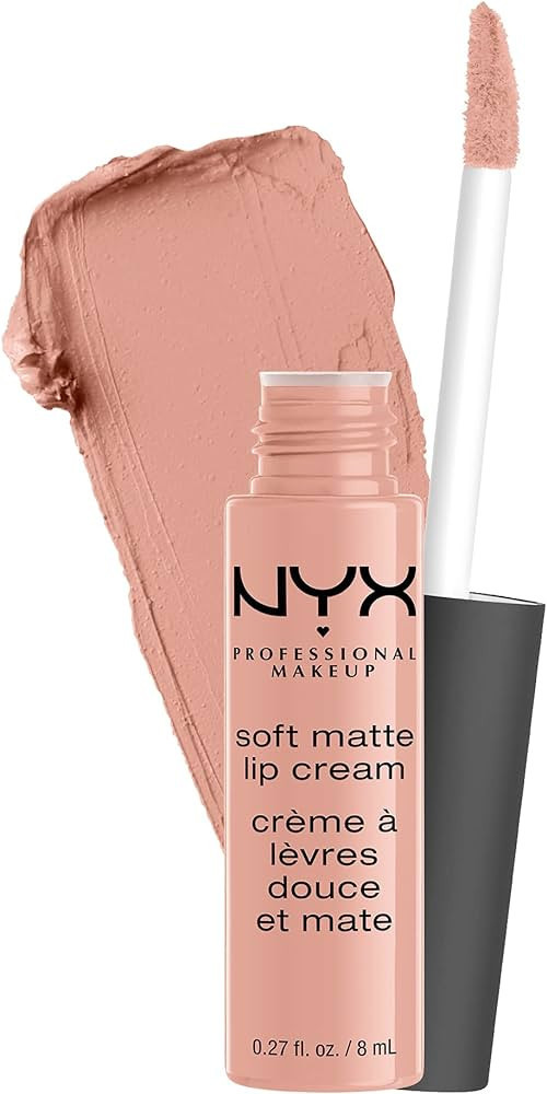 NYX PROFESSIONAL MAKEUP Soft Matte Lip Cream, Lightweight Liquid Lipstick - Cairo (Matte Pure Nud... | Amazon (US)