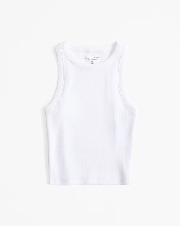 Essential High-Neck Rib Tank | Abercrombie & Fitch (US)