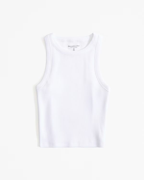 Essential High-Neck Rib Tank | Abercrombie & Fitch (US)