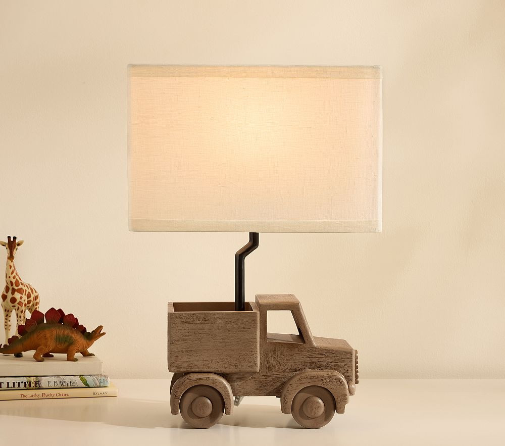 Carved Wood Truck Table Lamp (17") | Pottery Barn Kids