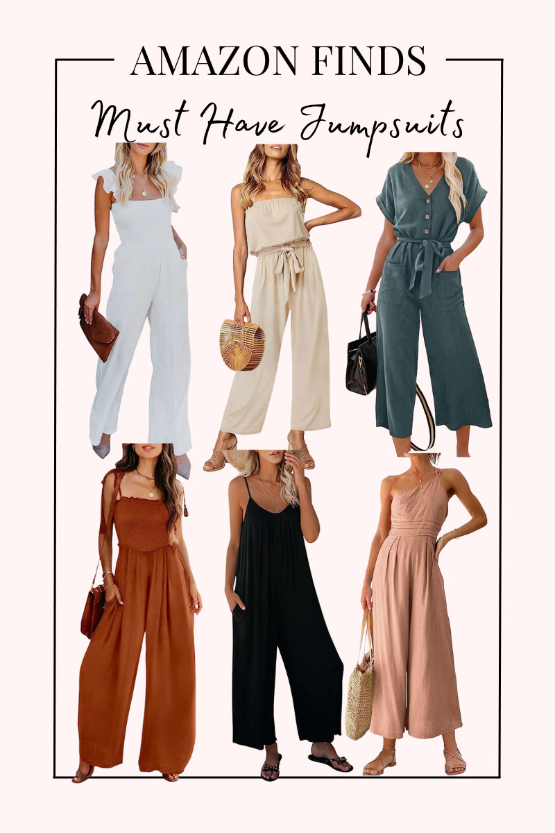 BLENCOT Womens Ruffle Long Sleeve High Waisted Long Wide Leg Jumpsuits Loose Fall Fashion Rompers... | Amazon (US)