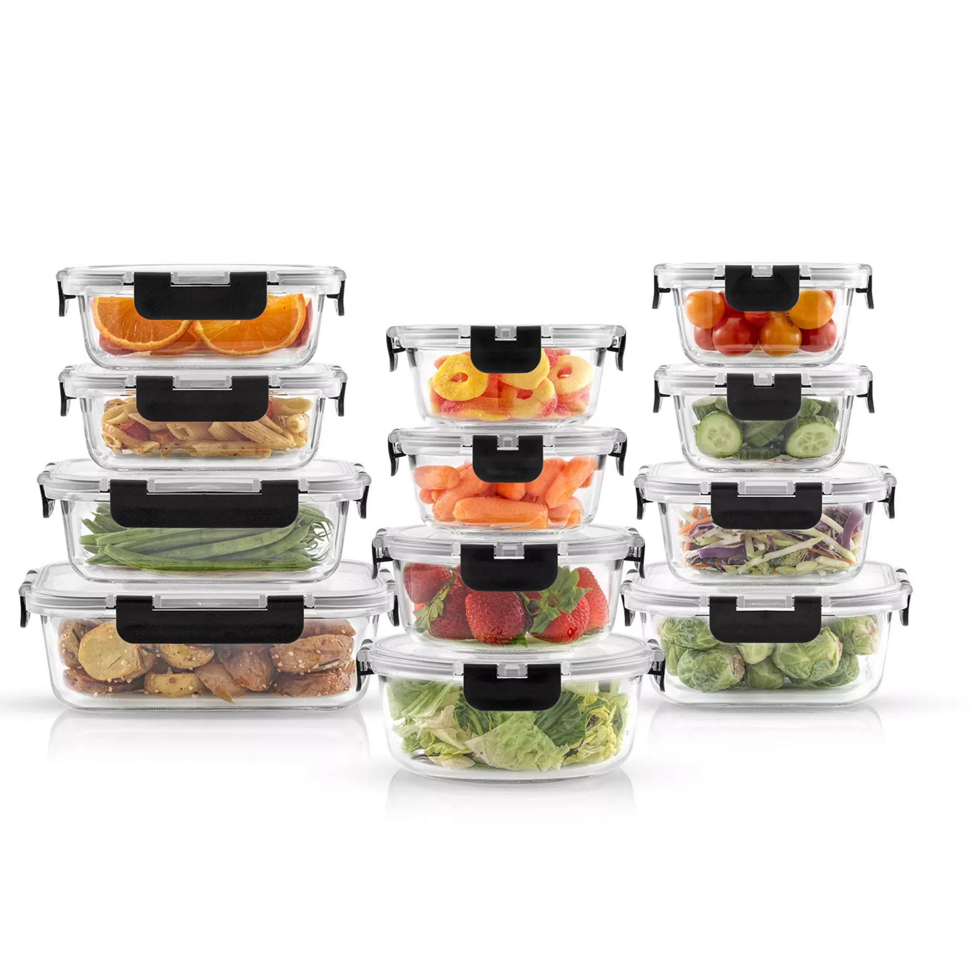 JoyJolt 24-Piece Glass Storage Containers with Leakproof Lids Set | Kohl's