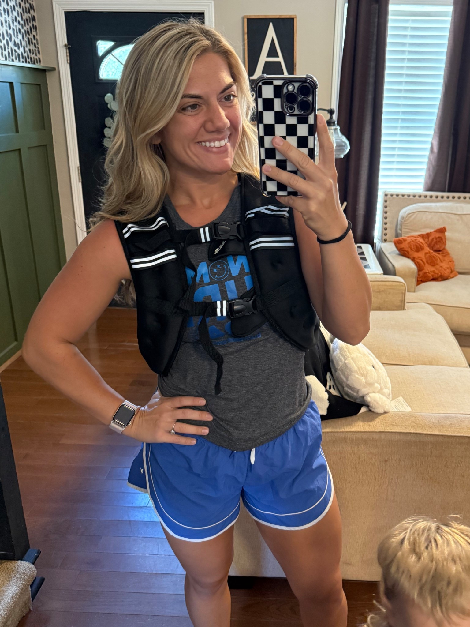 Wearing the 20lb vest and size medium shorts 

#LTKActive