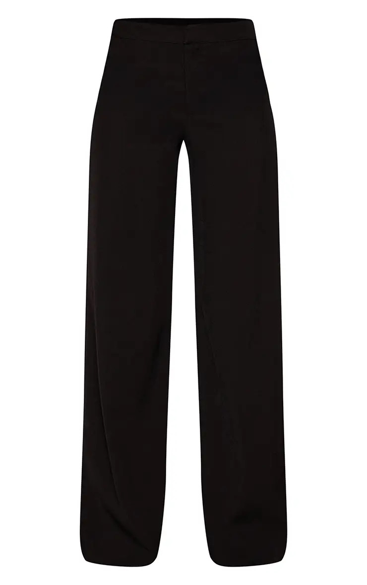 Black Trim Detail Tailored Trousers | PrettyLittleThing US