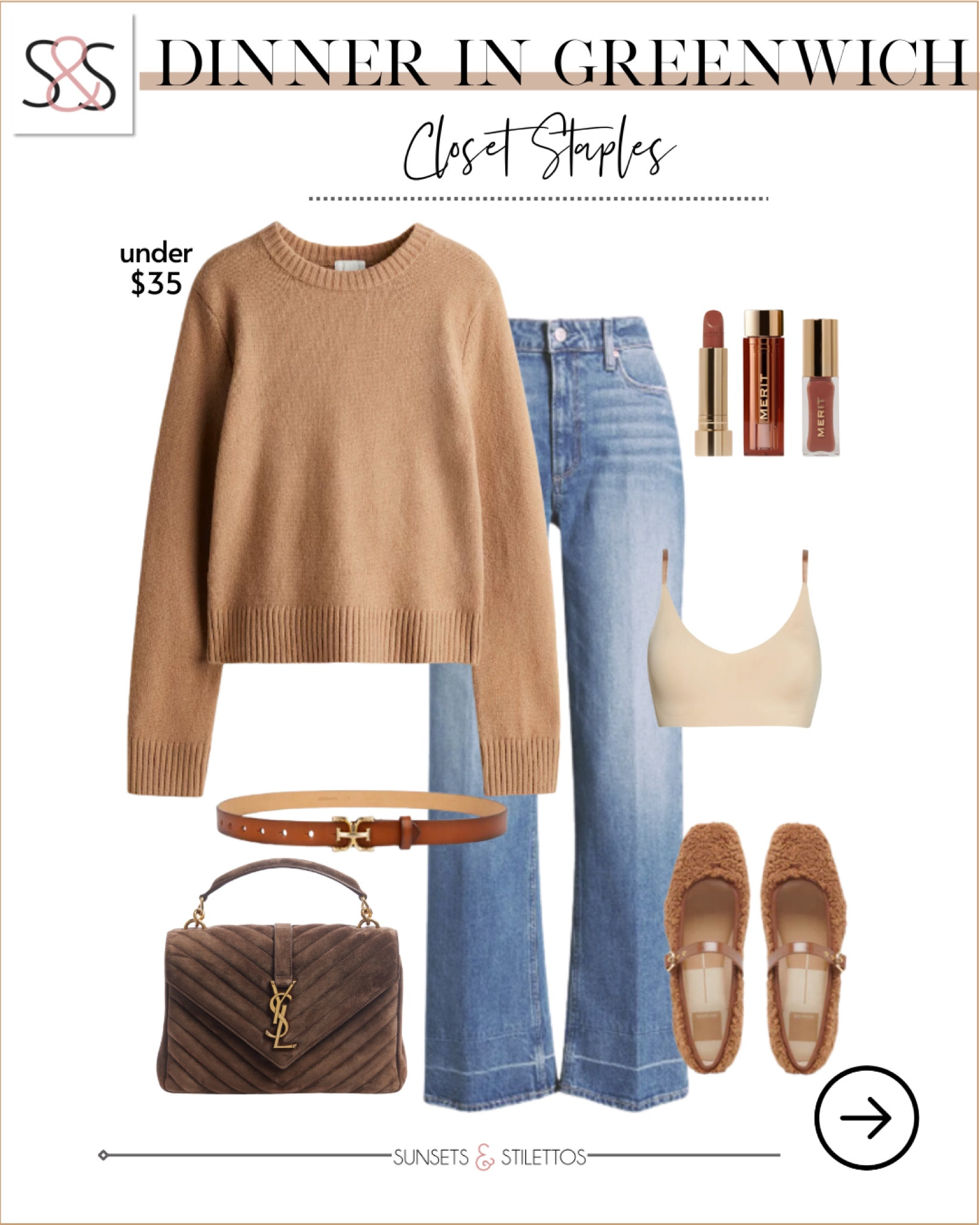This relaxed sweatshirt sweater is perfect for colder months ahead. Adding wide leg jeans with flats ensures a polished look!

Sunset and stilettos, Sherpa ballet flats, fall into winter fashion 

#LTKSaleAlert #LTKSeasonal #LTKFindsUnder50