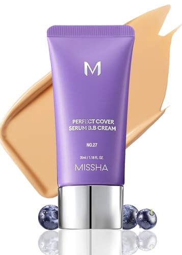 MISSHA M PERFECT COVER SERUM BB CREAM No.27 Honey Beige- Medium with Cool/Neutral Undertone, Skin Tint, Tinted Moisturizer, Skin Care Foundation Makeup, Superfood Complex, Glass Skin, 1.18 Fl oz | Amazon (US)