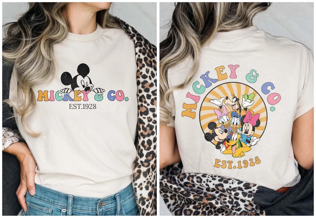 Retro Mickey and Co Est 1928 Shirt Vintage Disneyland Shirt - Etsy | Etsy (US)