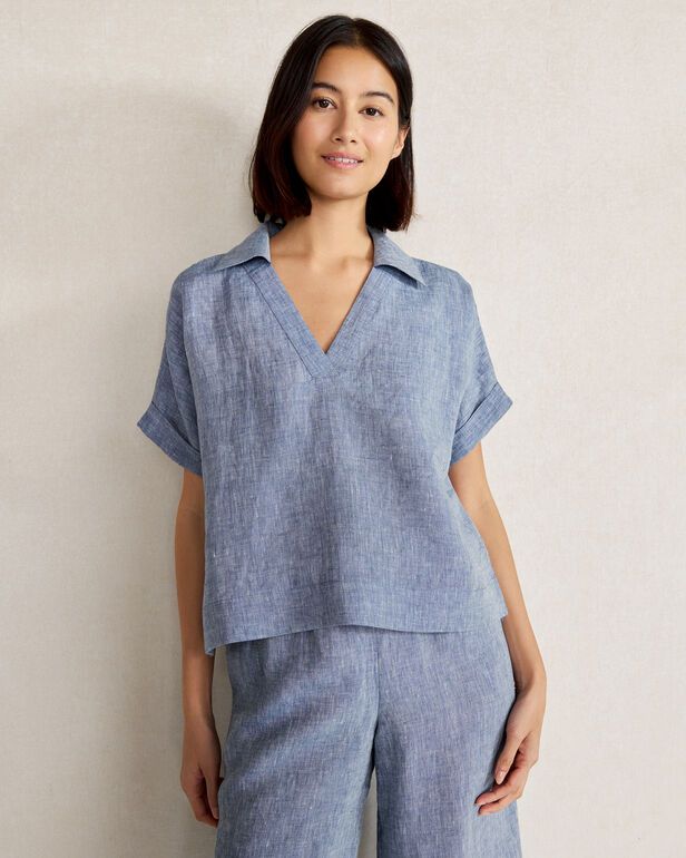 Linen Polo Top | Haven Well Within