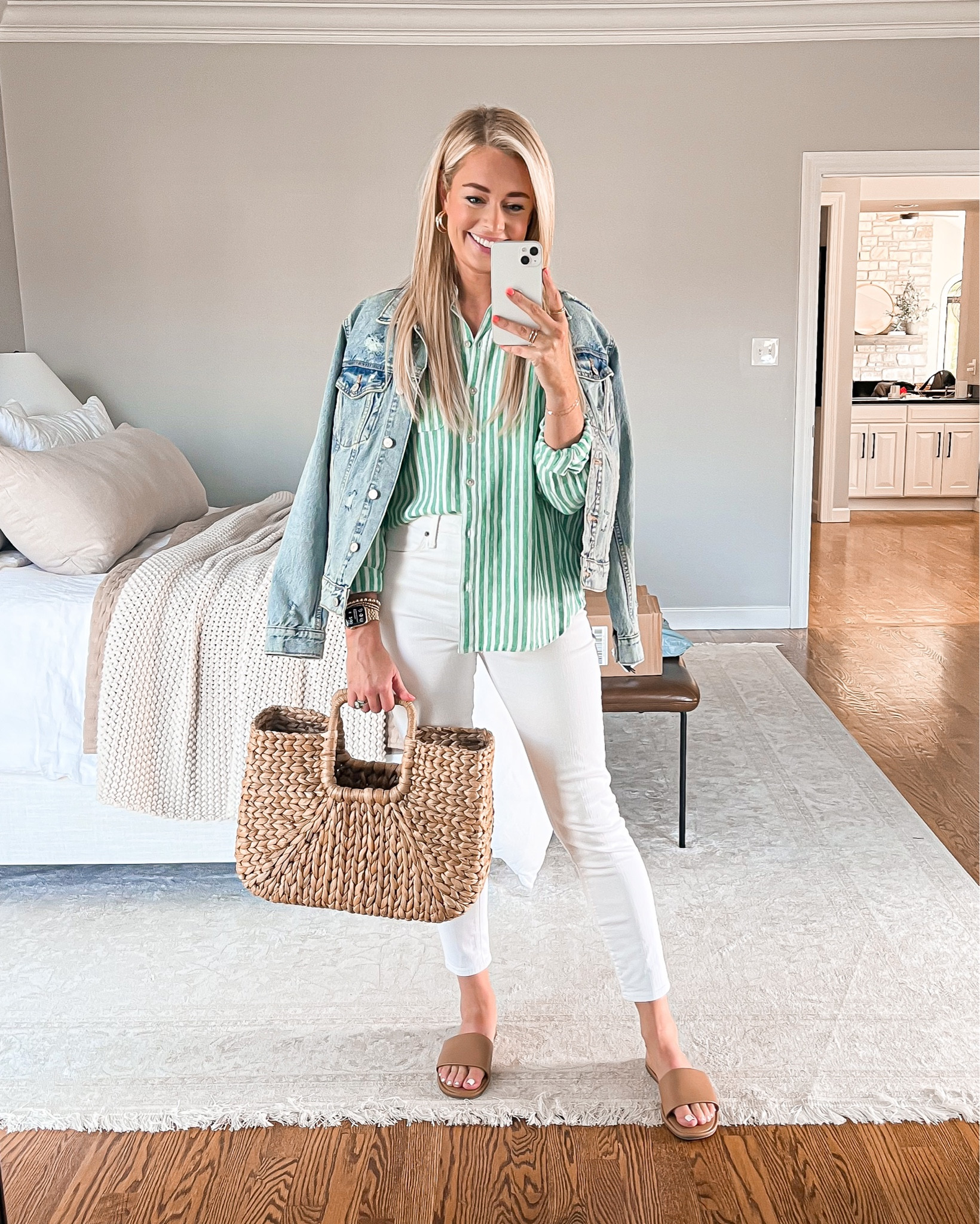Wearing a small in button down & medium in jacket // jeans are from last year but I linked a similar pair 

Spring outfit, jeans, white jeans, vacation outfit, casual outfit, everyday outfit, sandals

#LTKstyletip #LTKSeasonal #LTKFind