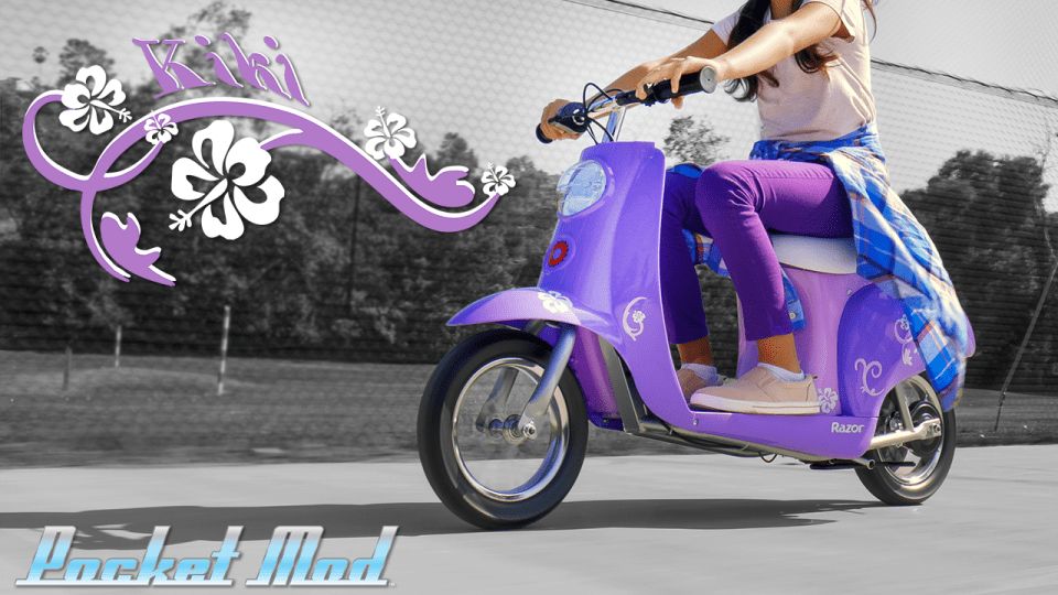 Razor Pocket Mod Miniature Euro-Style Electric Scooter - Kiki Purple, for Kids and Teens Ages 13+ | Walmart (US)