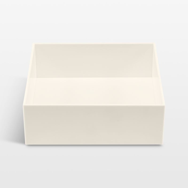 NeatMethod Everyday Bone White 6"x6" Drawer Insert | Crate & Barrel | Crate & Barrel