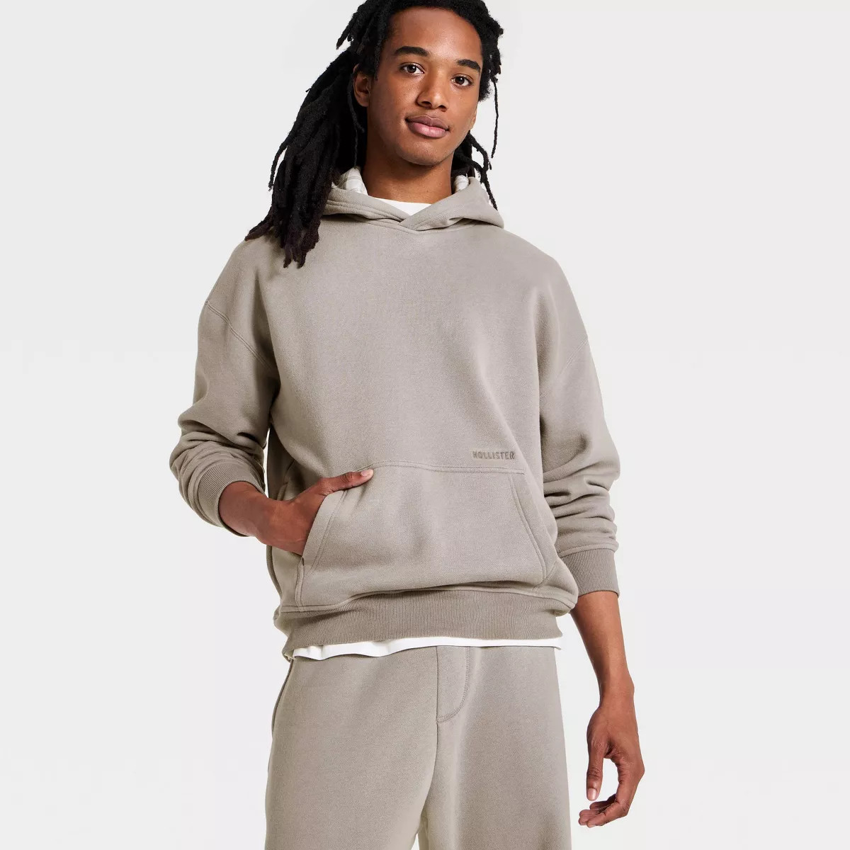 Men's Fleece Hoodie - Gray L The Hollister Collection at Target | Target