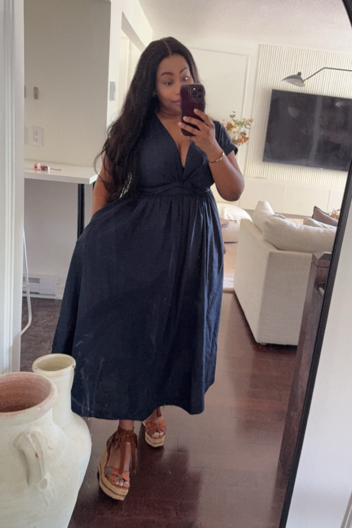 Obsessed with midi dresses this summer. Wearing a medium petite 

#LTKmodest #LTKdresses #LTKcanada