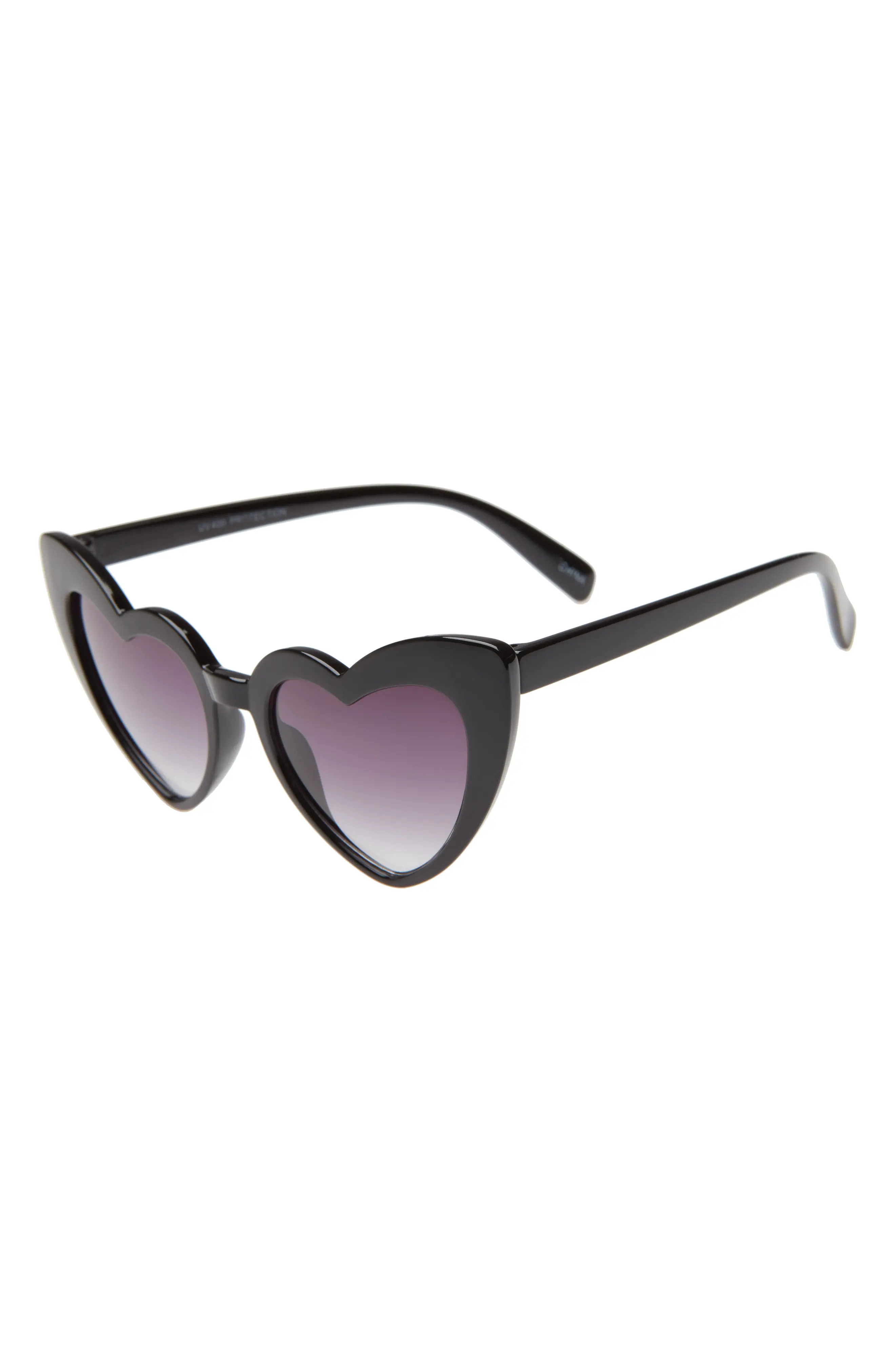 Rad + Refined Heart Sunglasses in Black/Gradient at Nordstrom | Nordstrom