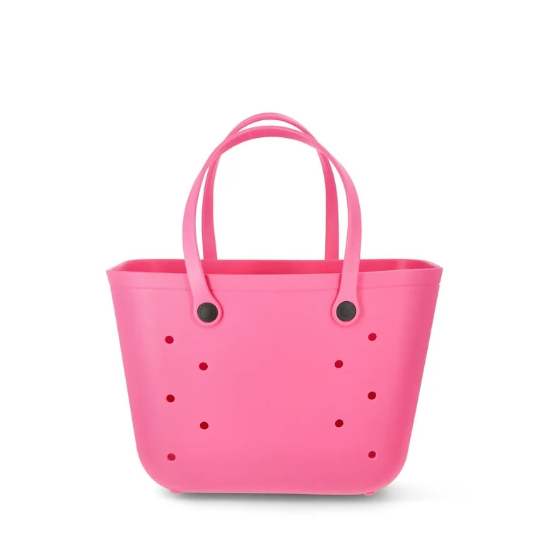Women's Color Me Summer Molded Tote Bag, Fuchsia Burst | Walmart (US)