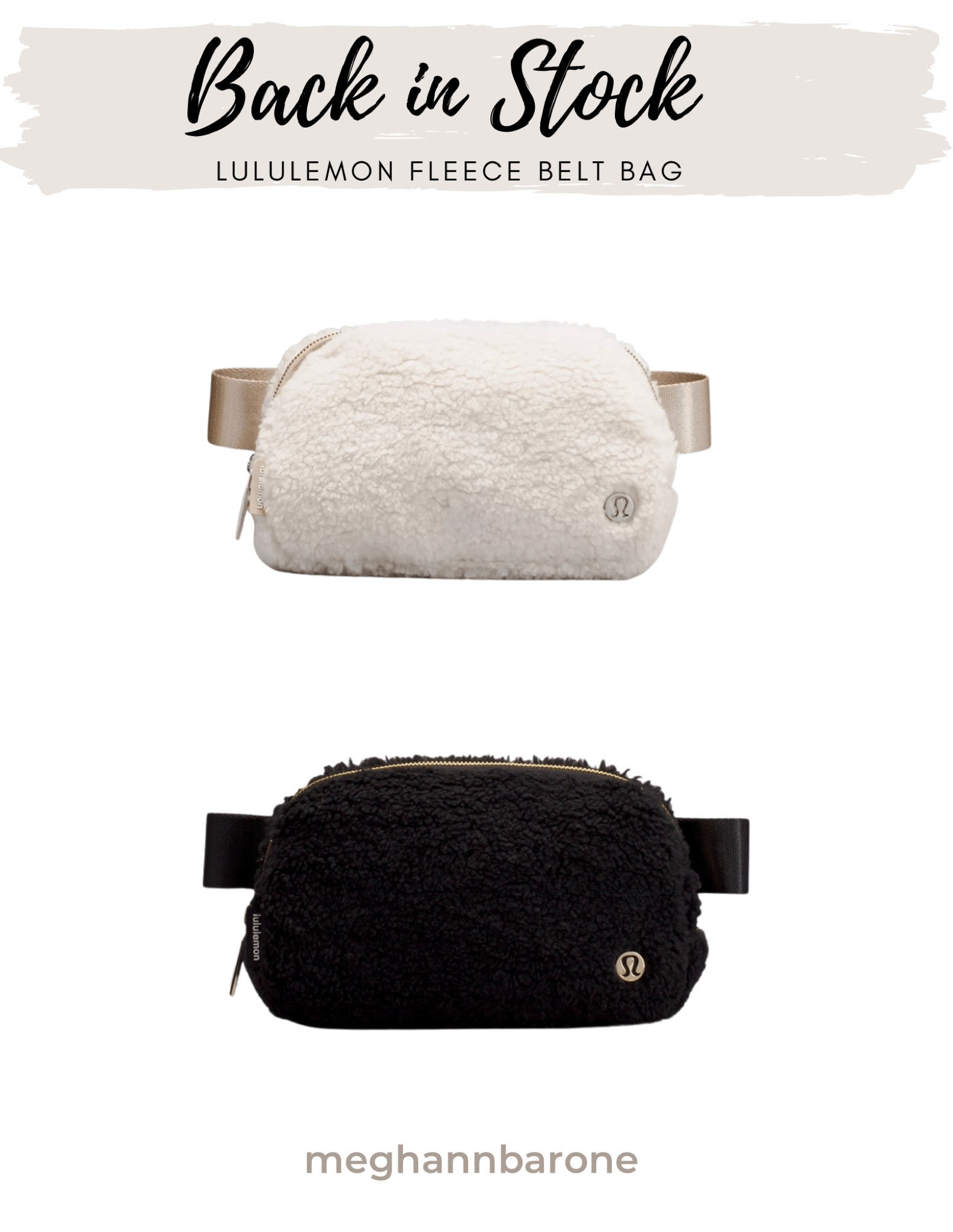 Lululemon Fleece Belt Bag is in stock in both colors! Neural and black. These will sell out fast so grab them quick! These are perfect for school drop off, walks, errands and the list goes on.

Belt Bag, Lululemon, Fanny Pack, Cross Body

#LTKstyletip #LTKunder100 #LTKfit