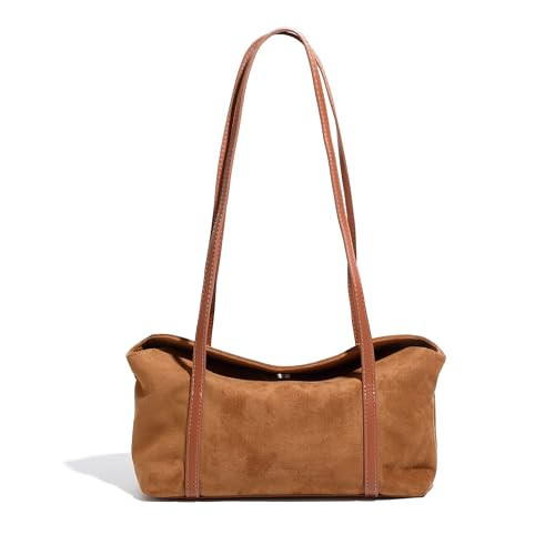 Stylor Women's Slouchy East West Hobo Suede Shoulder Bag (Caramel) | Amazon (US)