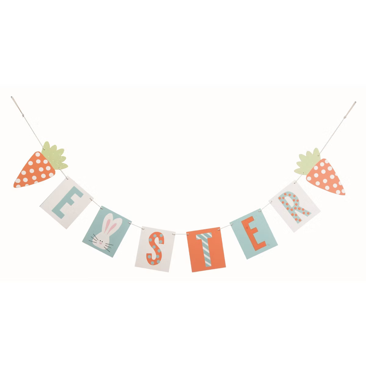 Transpac Wood 55 in. Multicolor Easter Celebration Banner | Target