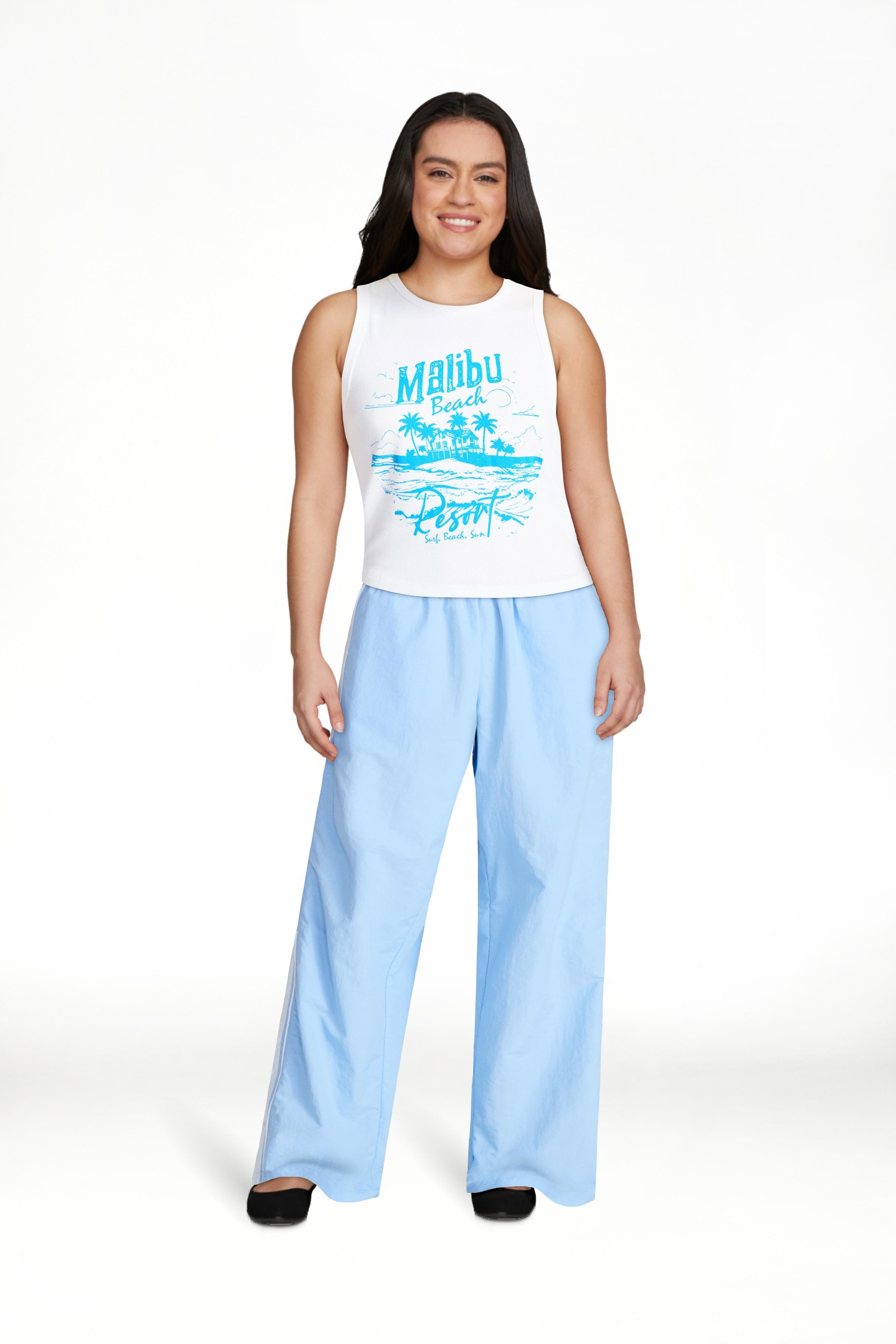 No Boundaries Cotton Ribbed Graphic Tank Top, Women's XXS-XXL | Walmart (US)