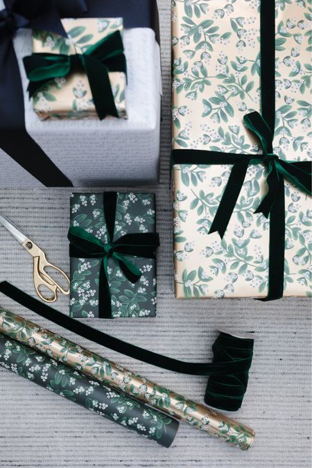 Christmas wrapping paper selection for this year. I love the quality of the gold and dark green paper as it’s nice and thick and creases so well. Also linking the velvet ribbon I used. 

#LTKGiftGuide #LTKHoliday #LTKhome