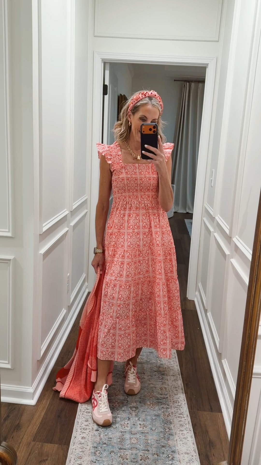 I know a good theme. This dress is definitely a splurge from Hill house, but it comes in so many different color options. I have it here in the Sweetheart hearts wearing a size extra small paired it with this oversized heart cardigan from Amazon a save in a splurge.  

#LTKgrwm #LTKootd #LTKValentine