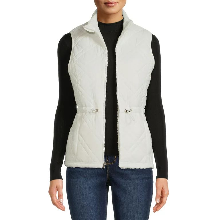 Time and Tru Women's and Plus Reversible Quilted Vest | Walmart (US)