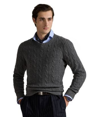 Cashmere Cable Knit Crewneck Sweater | Bloomingdale's (US)