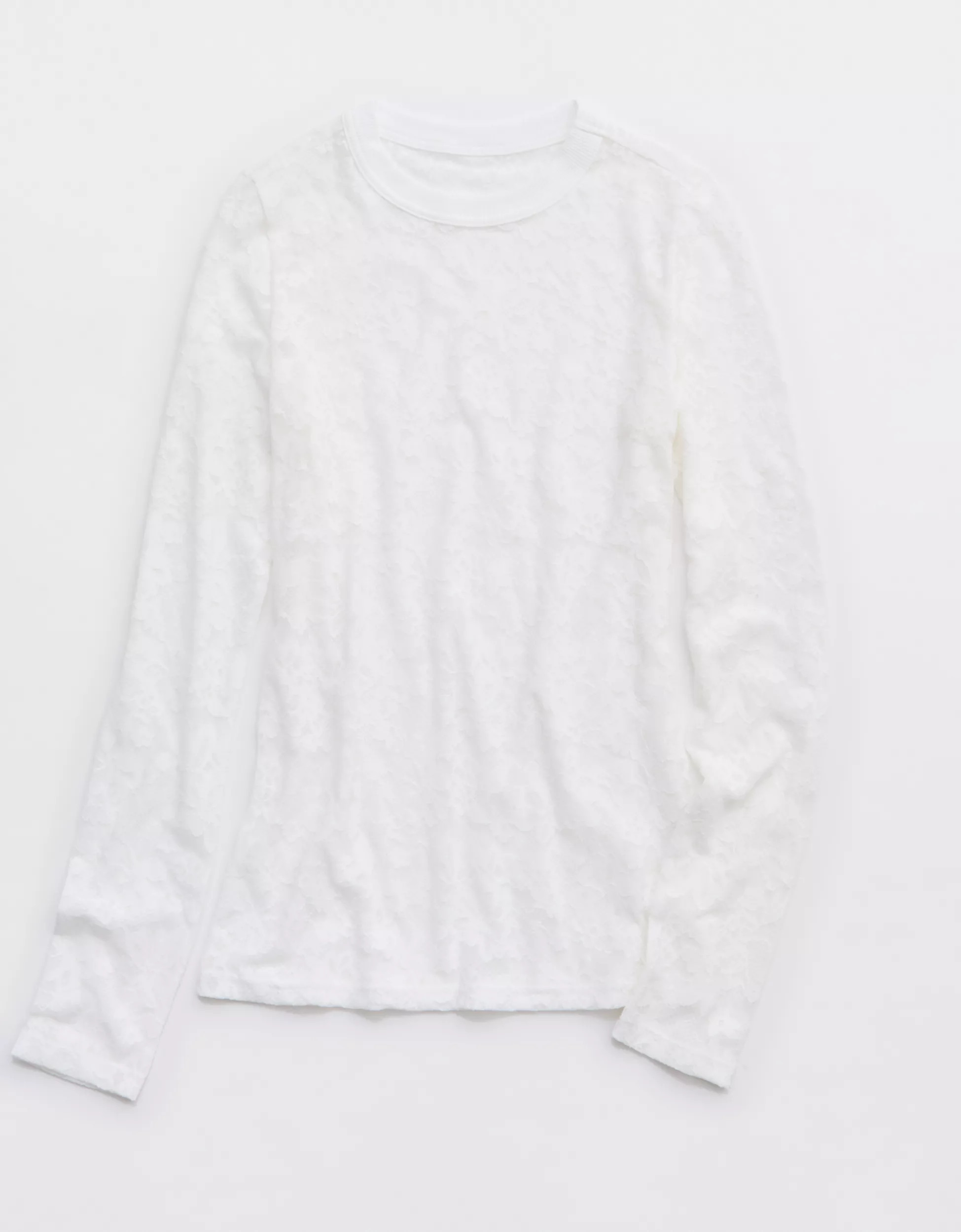 Aerie Essential Lace Layering T-Shirt | Aerie