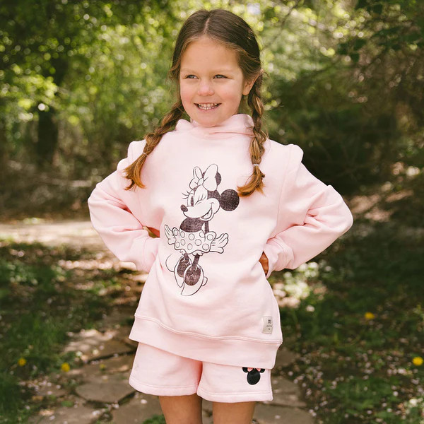 Mini Disney Minnie Mouse Boyfriend Hoodie, Pink | Albion Fit