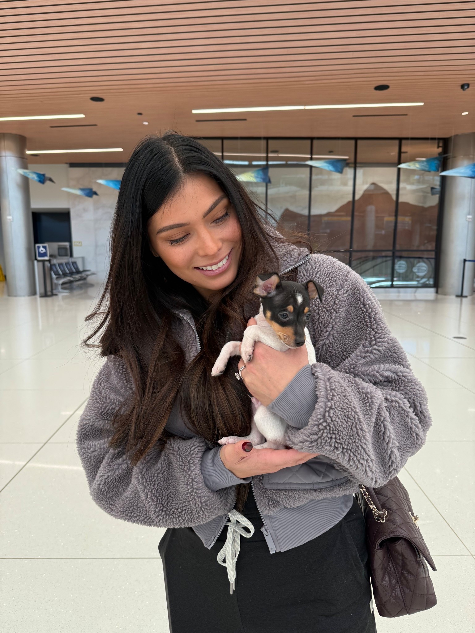 The day we brought our boy Tacho home! He is such a funny little guy. Wearing the Sherpa Edge Bomber jacket. One of my favorites!

#LTKGiftGuide #LTKActive #LTKootd