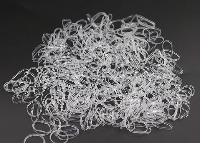 Ruwado 300 Pcs Clear Rubber Band Elastic Mini No Crease Soft Hair Ties for Baby Girls Women Toddl... | Amazon (CA)