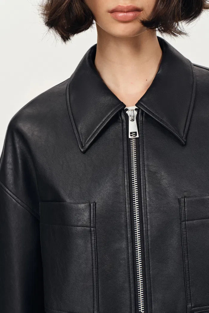 Coddenham Short Jacket in Faux Leather | Fabrique