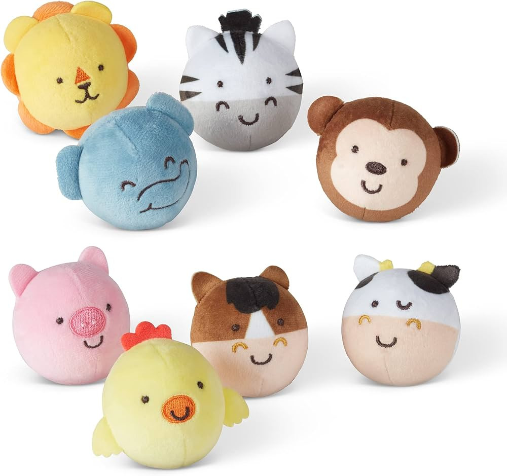 Melissa & Doug Rollables Safari and Farm Friends Infant and Toddler Toy 2-Pack | Amazon (US)