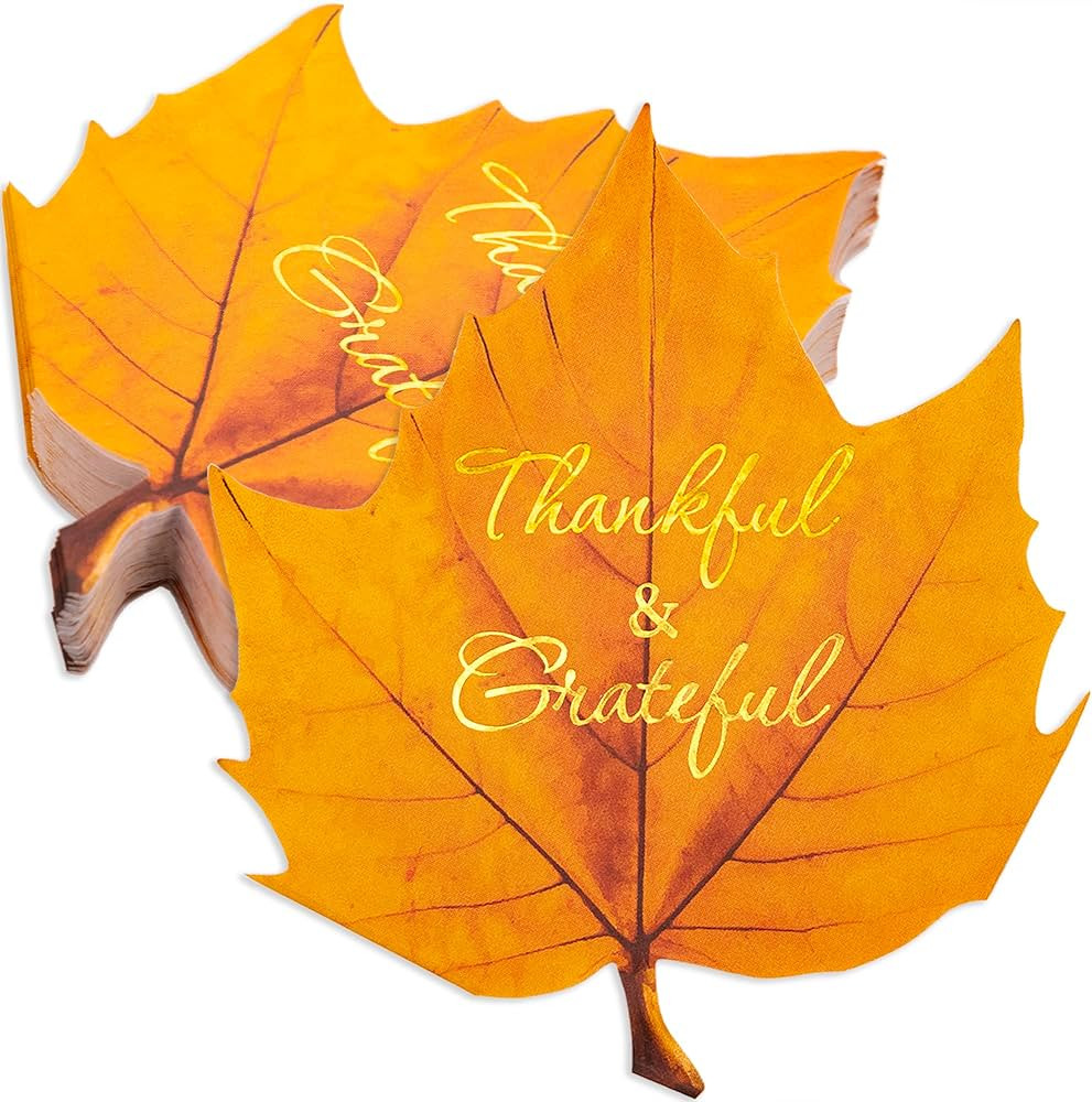 Crisky Thanksgiving Napkins Golden Leaf Napkin Decorative Dinner Give Thanks Bathroom Guest Hand ... | Amazon (US)