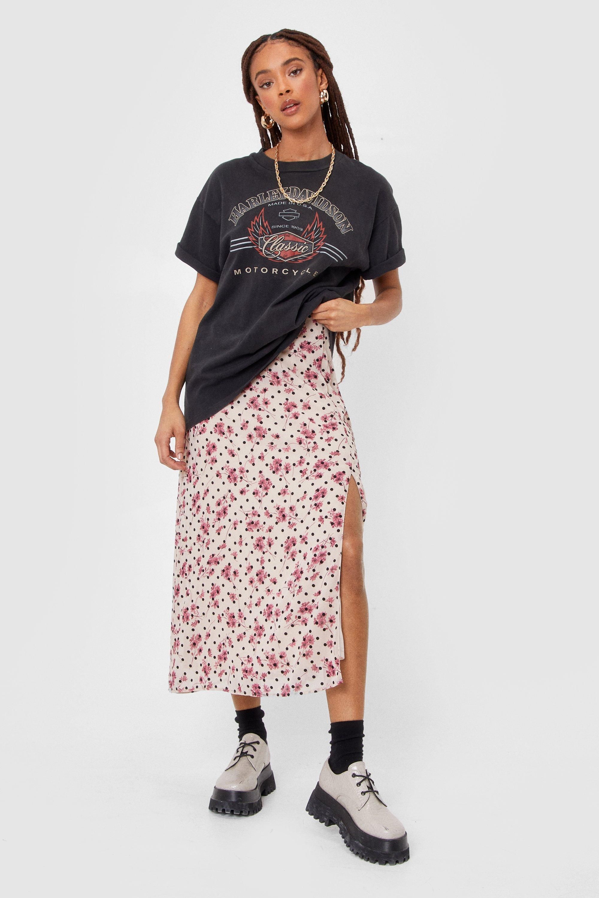 Bloom Shake the Room Slit Midi Skirt | NastyGal (US & CA)