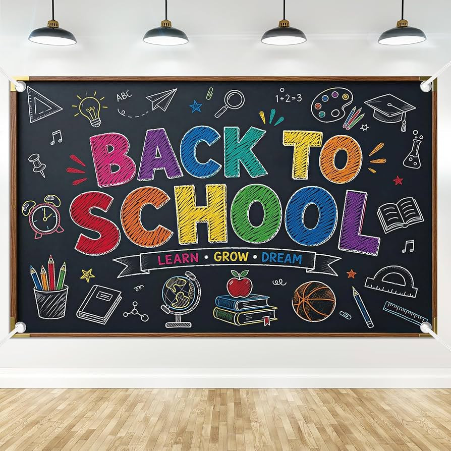 Back to School Backdrop Decorations - First Day of School Backdrop Banner Party Decorations for C... | Amazon (US)