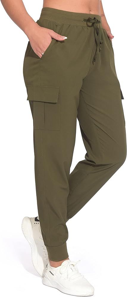 Women's Cargo Joggers Lightweight Hiking Pants Athletic Outdoor Travel Pants Workout Running Pant... | Amazon (US)