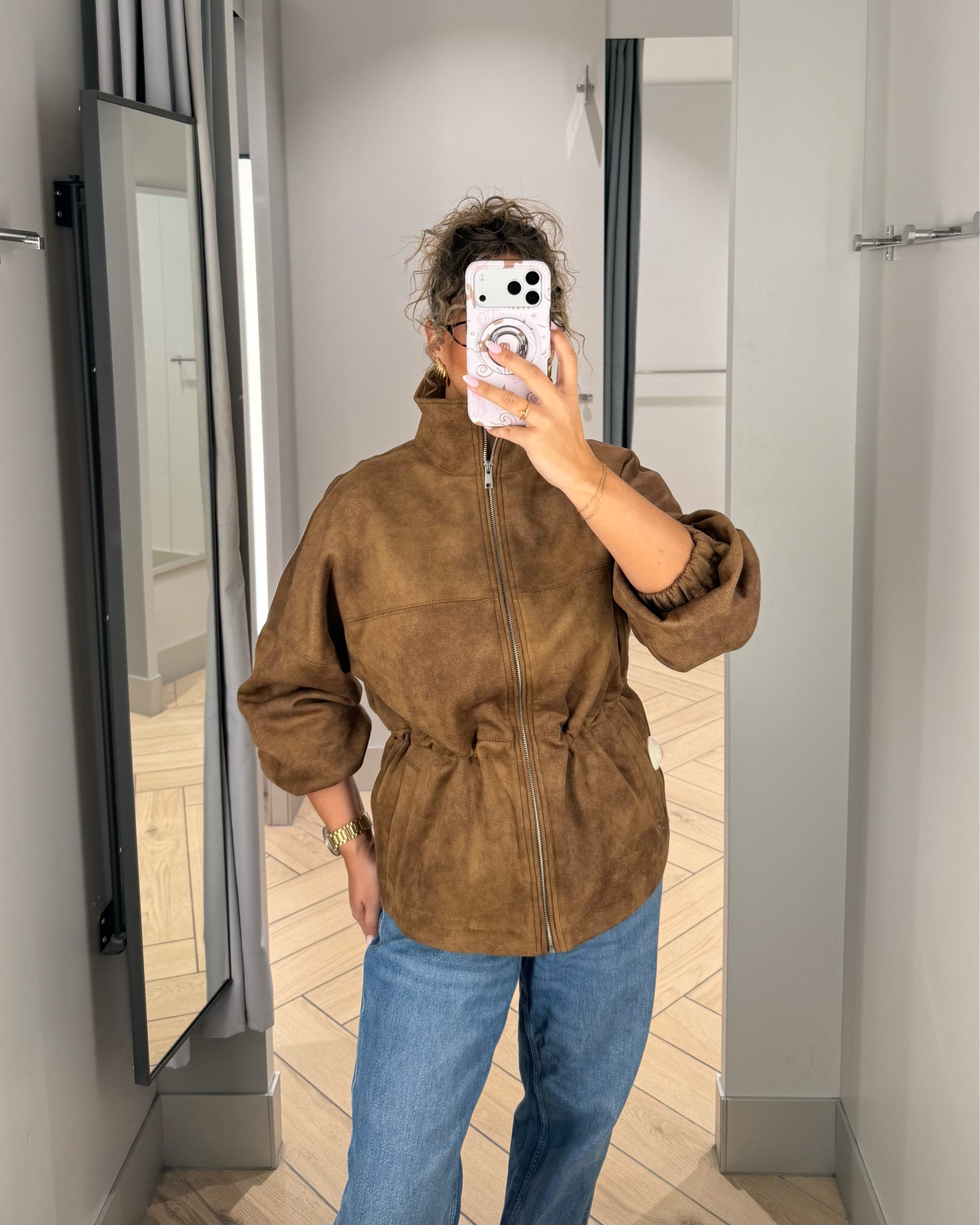 Suede jacket - wearing a size small

#LTKautumn #LTKFashionMonth #LTKstyletip