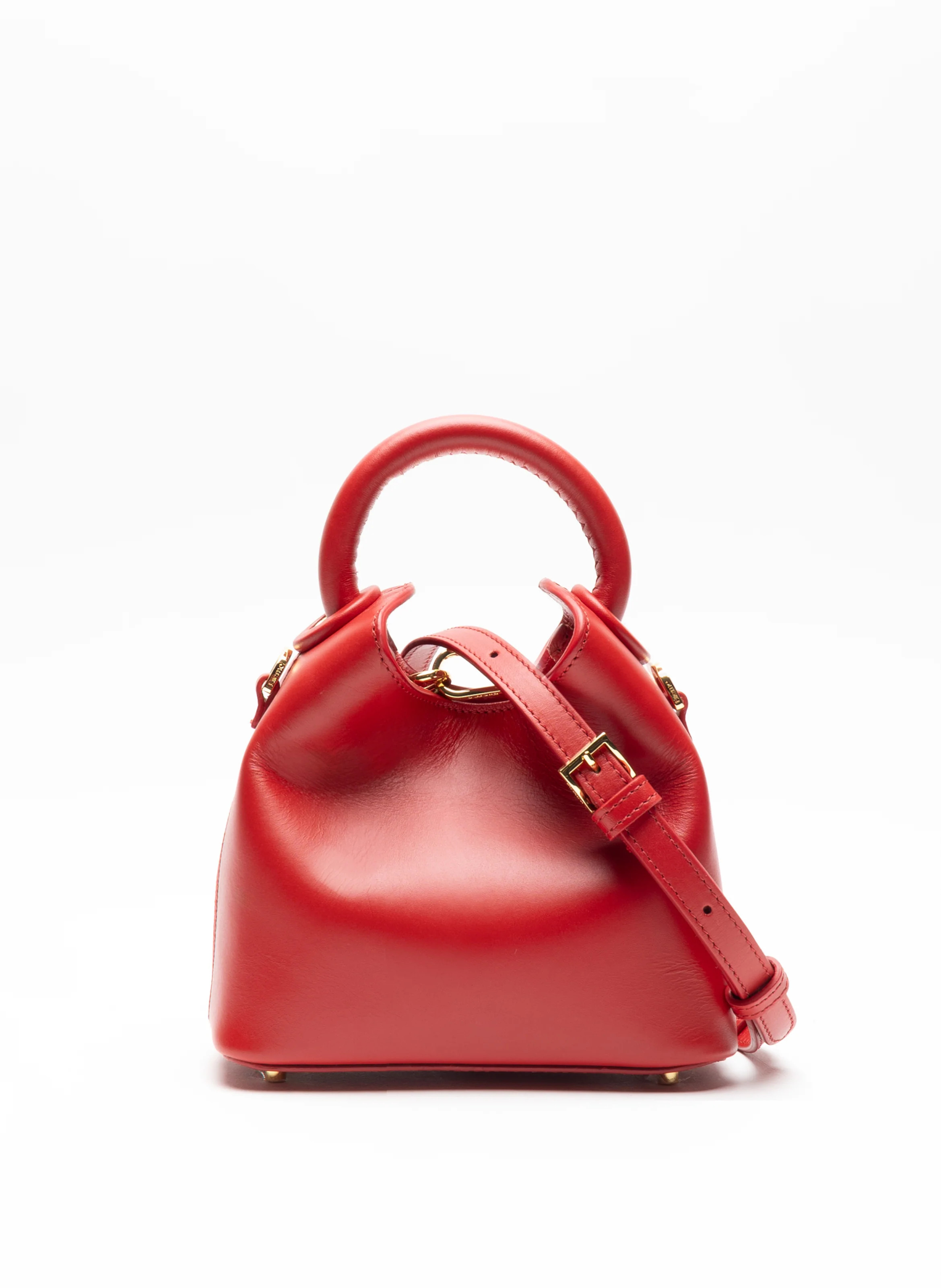 Madeleine Leather Red - Top Handle Handbag for Women - Elleme | Elleme