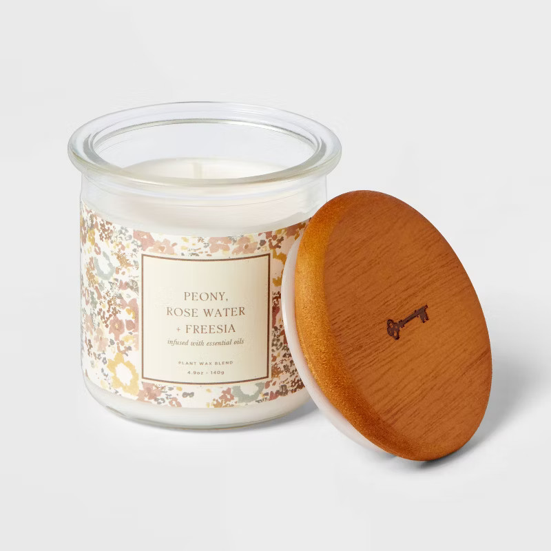 Lidded Jar Candle Peony Rose Water & Freesia - Threshold™ | Target