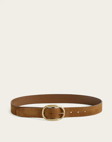 Oval Buckle Belt in Suede | Madewell