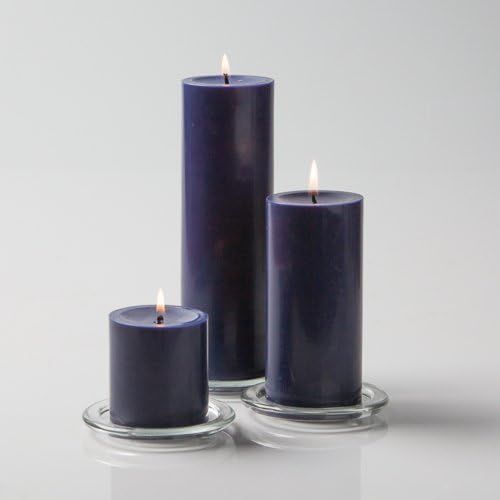 Richland Navy Blue Pillar Candles Set of 3 | Amazon (US)