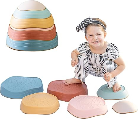 Capri & Camden Co. Balance Stepping Stones for Kids| Sensory Stepping Stones for Toddlers 1-3| Ge... | Amazon (US)