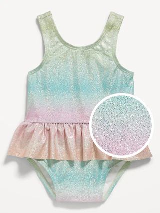 Printed Ruffled One-Piece Swimsuit for Baby | Old Navy (US)
