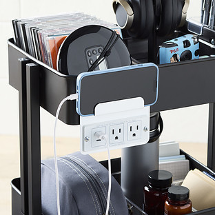 The Container Store® 3-Tier Cart Power Adapter Attachment White | The Container Store