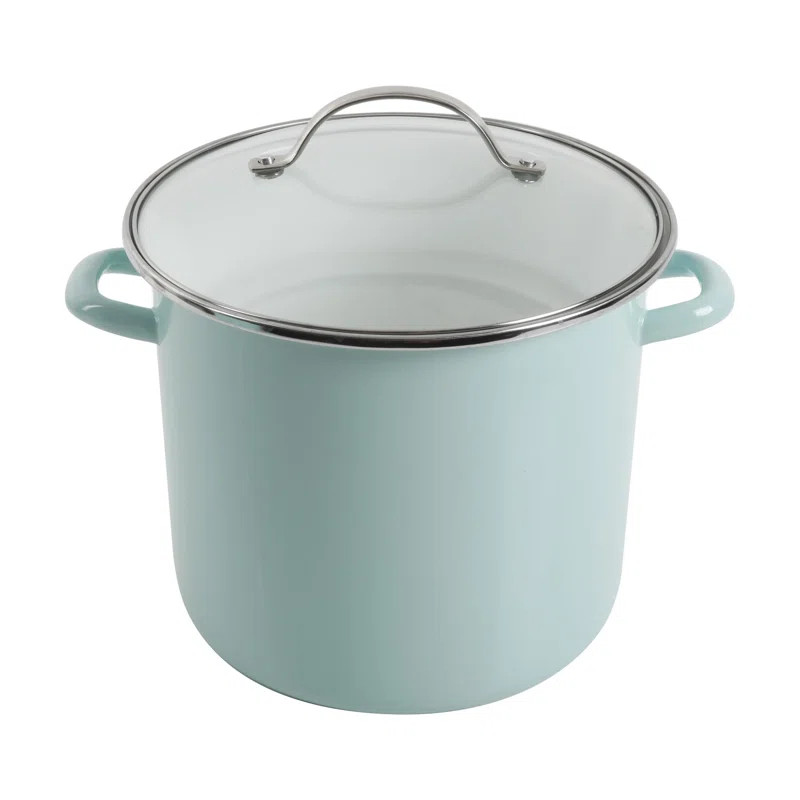 Martha Stewart Thayer 8 qt Non-Stick Enamelware Stock Pot with Lid | Wayfair | Wayfair North America